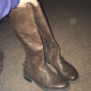 Tall brown stylish boots